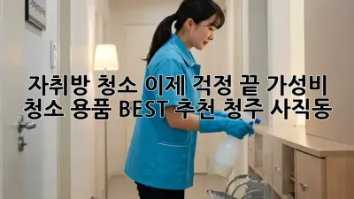 자취방 청소, 이제 걱정 끝! 가성비 청소 용품 BEST 추천 (청주 사직동)