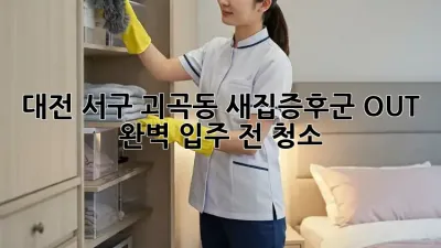 대전 서구 괴곡동 새집증후군 OUT! 완벽 입주 전 청소